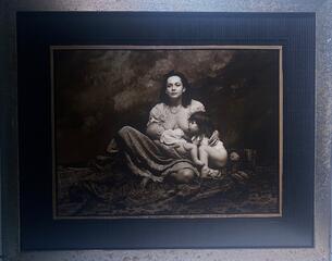 Olga with two or her five children (1)